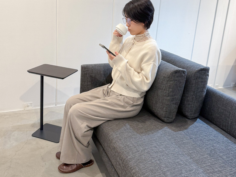 背クッションのアレンジ使い