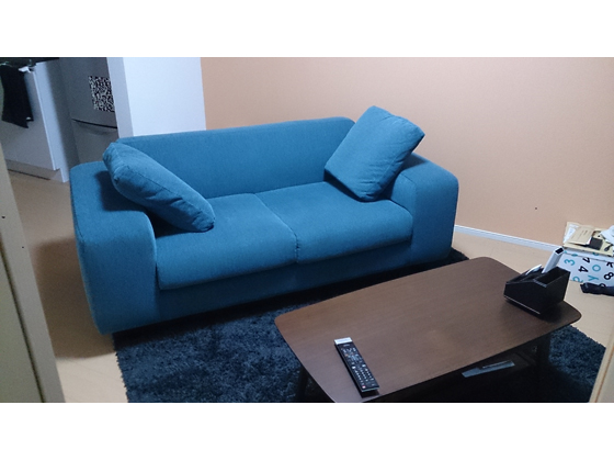 【NOYES】SOFAファブリックネイビー色 栃木県宇都宮市にお住まいのA.F様邸のお部屋｜日本を代表する国産