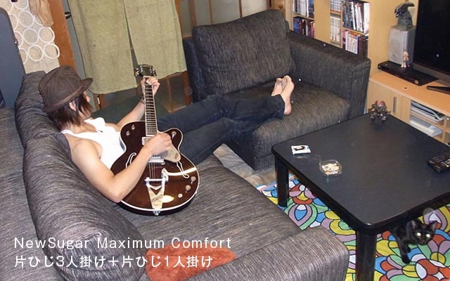 愛用ソファ　NewSugar Maximum Comfort 片ひじ3人掛け＋片ひじ1人掛け